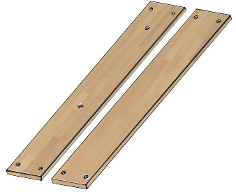 15er Zarge 2-er Set 93cm Leiter seitlich DESTYLE De Breuyn Buche massiv-natur geölt