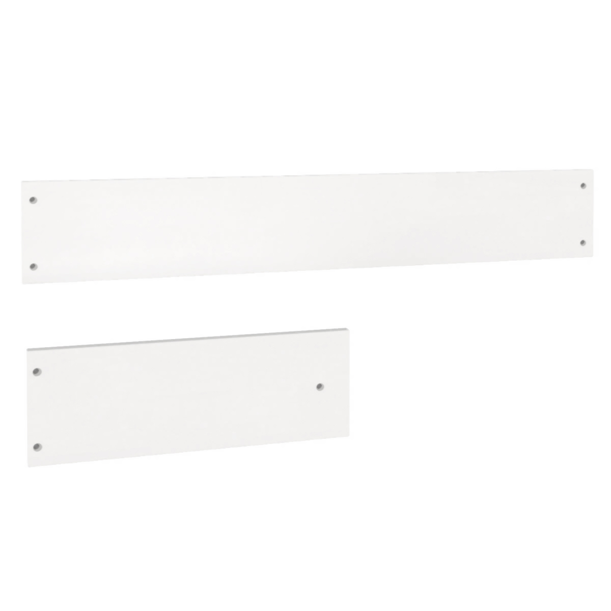 2-er Set 15cm breite Stirnzargen für Leiter Kurzseite 1x93,6cm mit Leiterbohrung 1x40,5cm ohne Leiterborung Destyle de Breuyn weiß lackiert