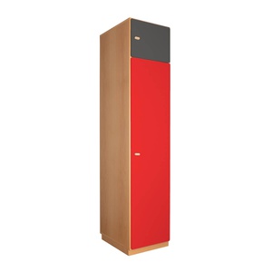 2-türiger Kleiderschrank 47,4x218cm DESTYLE de Breuyn natur anthrazitrot