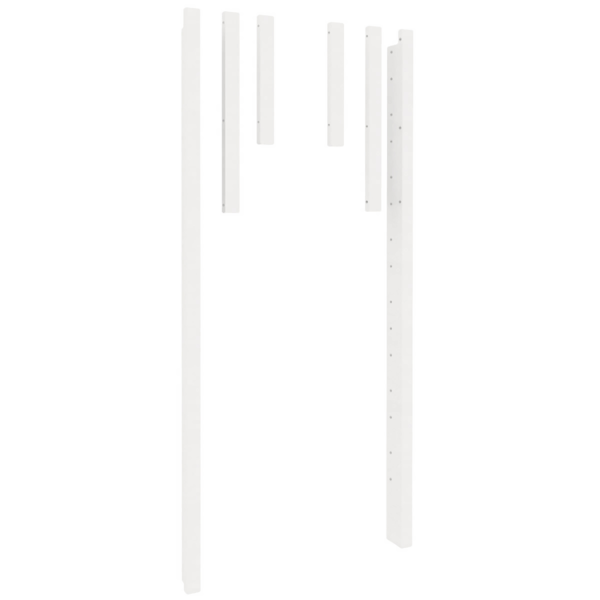 2xTwin-over-Full Eckpfosten mit Leisten für 2 obere Liegeflächenhöhen Destyle de Breuyn weiß lackiert