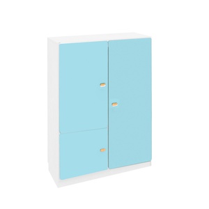 3-türiger Kleiderschrank 93x113cm DESTYLE de Breuyn weiß kristallblau