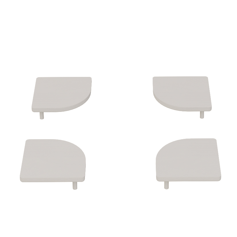 4 x Abdeckung Pfosten DELUXE De Breuyn weiß