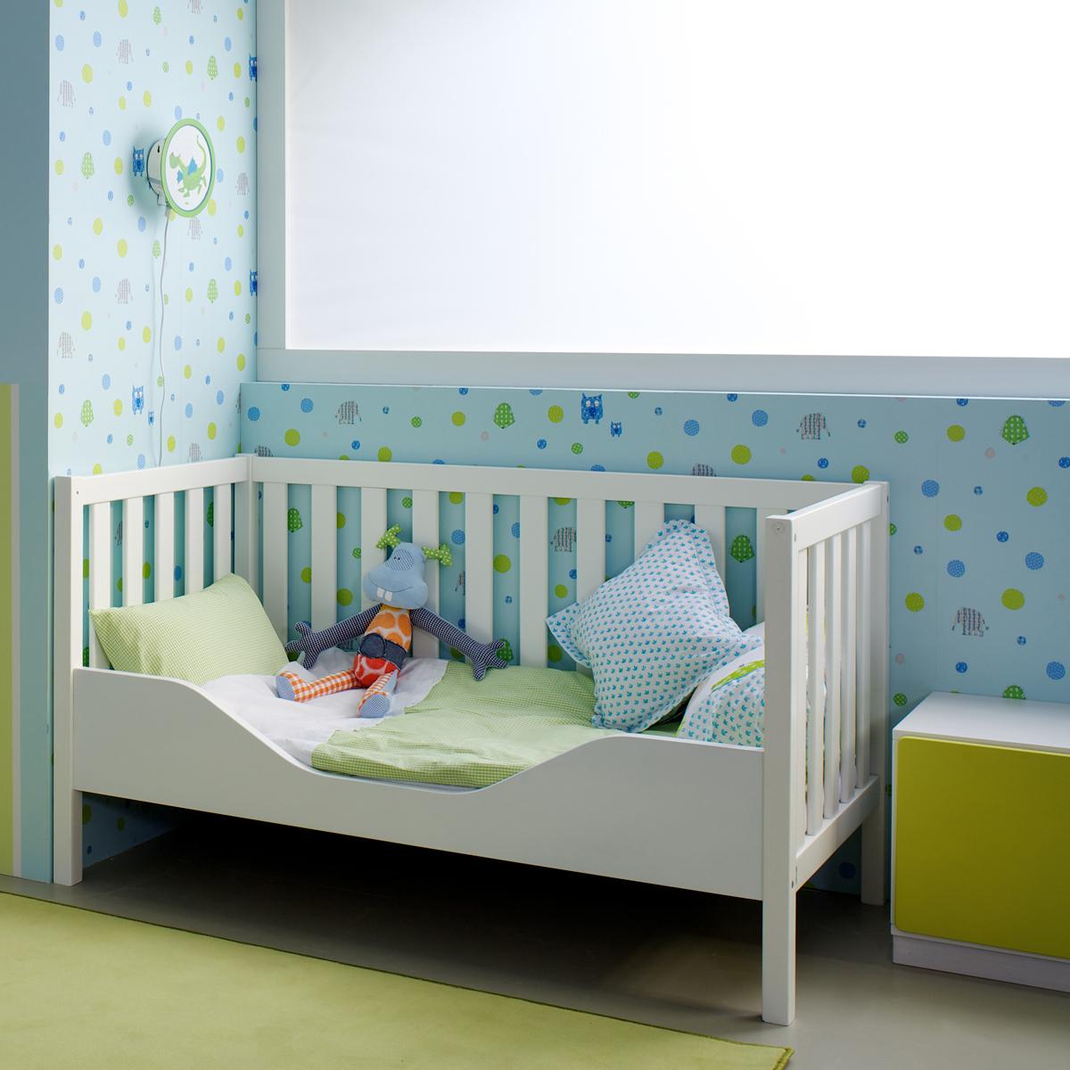 Austauschseite Babybett DESTYLE de Breuyn Buche massiv weiß deckend lackiert