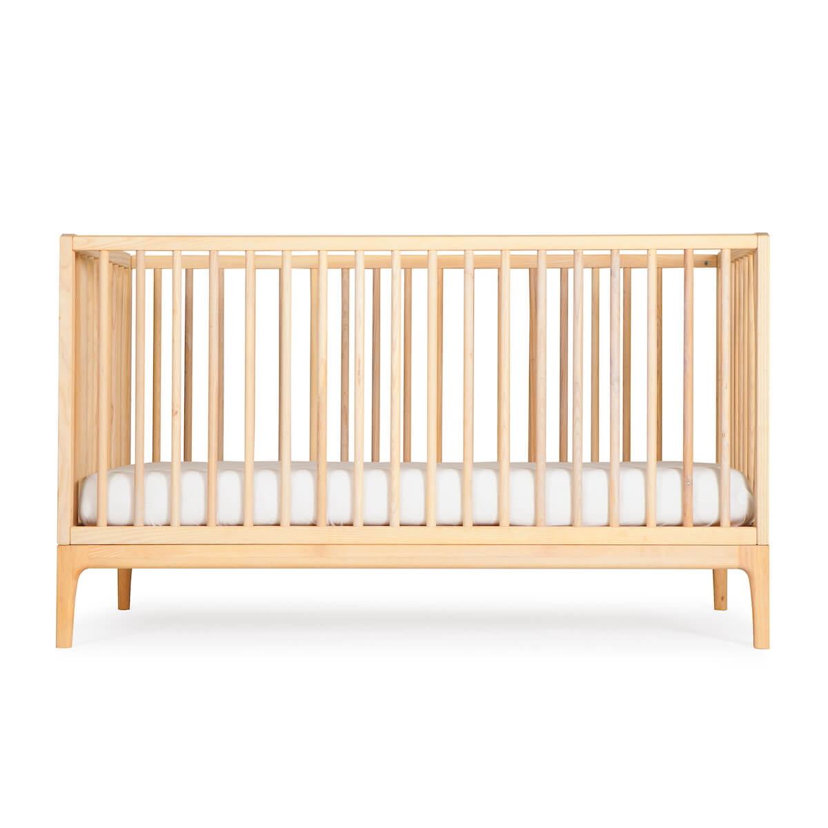 Babybett KERA in Buche mit Aufsatz Straight-Sockelfuß Curve