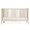 Babybett KERA in Esche mit Aufsatz Straight-Sockelfuß Bevel