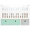 Babybett mitwachsend 70x140cm COLORFLEX mint-pearl grey
