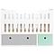 Babybett mitwachsend 70x140cm COLORFLEX pearl grey-mint