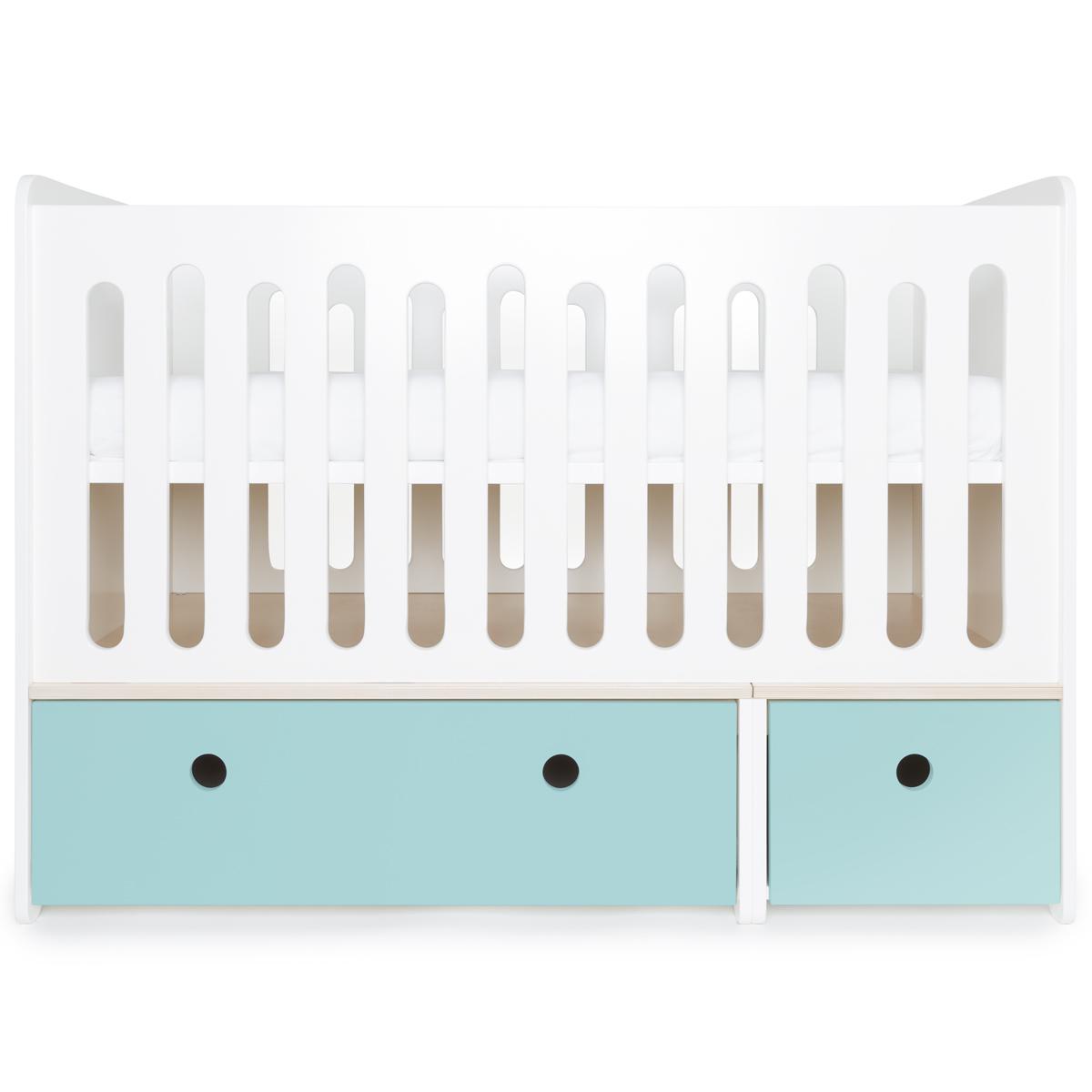 Babybett mitwachsend 70x140cm COLORFLEX sky blue 