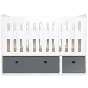 Babybett mitwachsend 70x140cm COLORFLEX space grey 