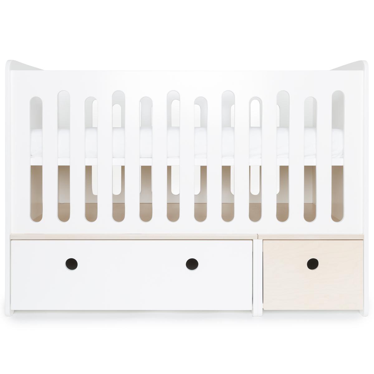 Babybett mitwachsend 70x140cm COLORFLEX white-white wash