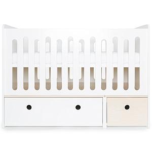 Babybett mitwachsend 70x140cm COLORFLEX white-white wash