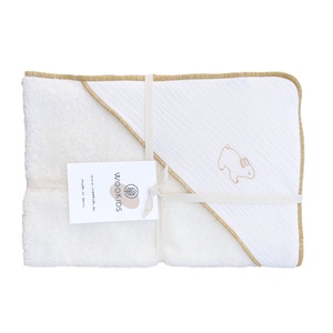 Badetuch RABBITS bestickt gelb 70x70 cm