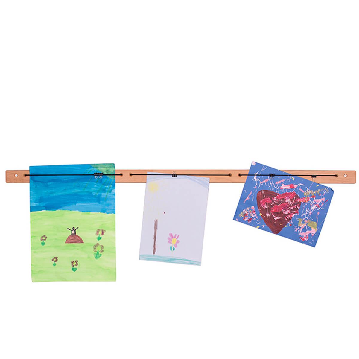 Bilderleiste ZIGGY de Breuyn 120cm Buche-natur geölt schwarzes Gummiband