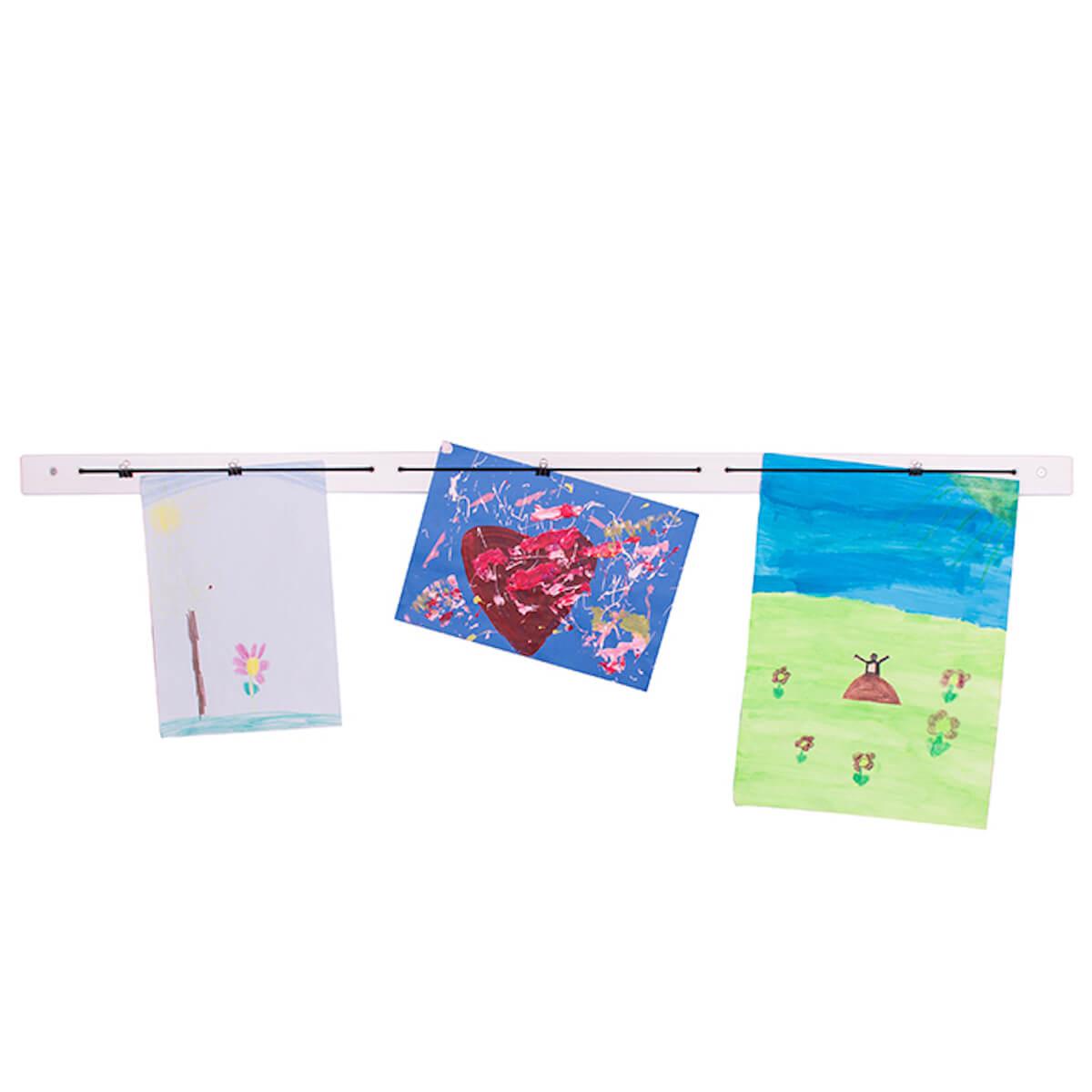 Bilderleiste ZIGGY de Breuyn 120cm Buche weiß-gebeizt lackiert schwarzes Gummiband