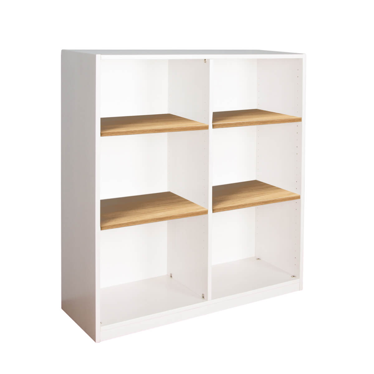 Étagère grande KASVA blanc laqué-chêne huilé