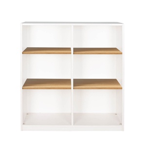 Étagère grande KASVA blanc laqué-chêne huilé