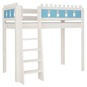 Hochbett Burg DELUXE de Breuyn geweißt-blau