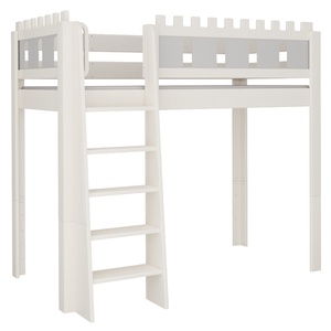 Hochbett Burg DELUXE de Breuyn geweißt-grau