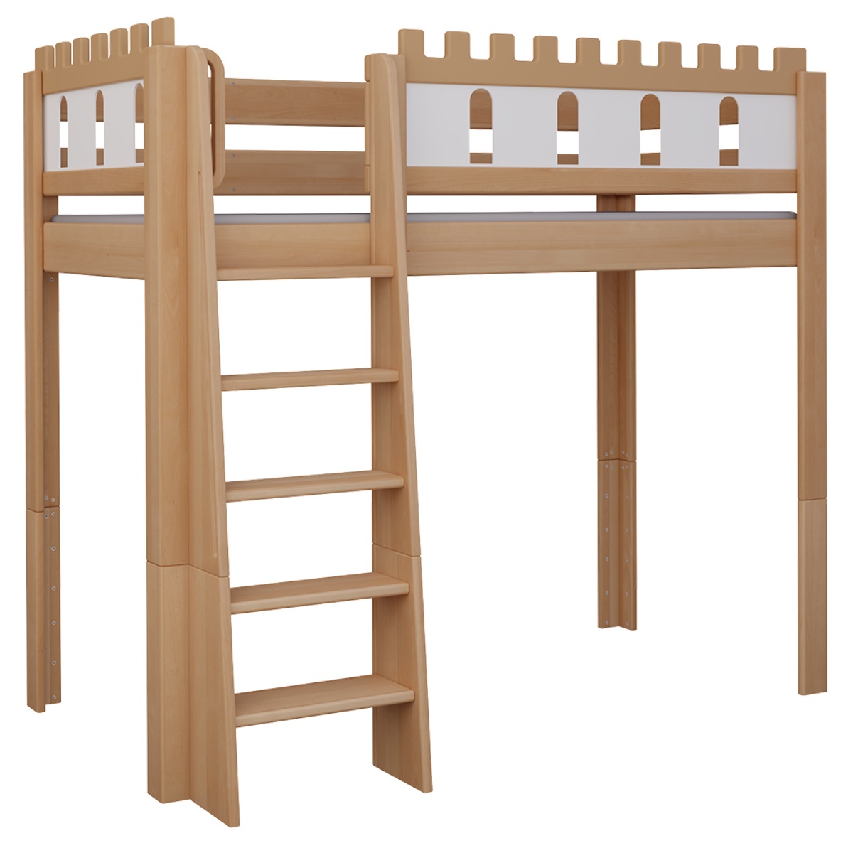 Hochbett Burg DELUXE de Breuyn natürlich-geweißt