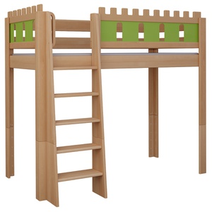 Hochbett Burg DELUXE de Breuyn natürlich-grün