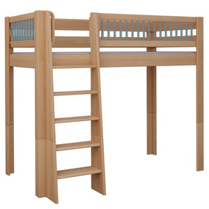 Hochbett Kubu DELUXE de Breuyn natürlich-blau