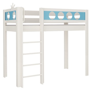 Hochbett Pirat DELUXE de Breuyn geweißt-blau