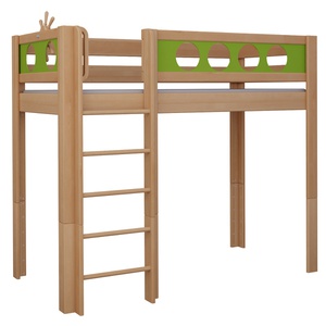 Hochbett Pirat DELUXE de Breuyn natürlich-grün