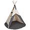 Kinder Tipi beige STARS grau