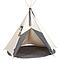 Kinder Tipi beige STARS grau