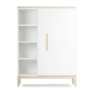 Kleiderschrank 120 cm 1-türig NADO Curve Esche white