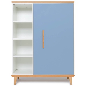 Kleiderschrank 120 cm 1-türig NADO Retro Buche capri blue