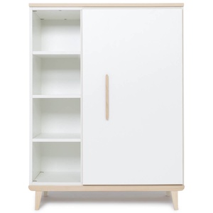 Kleiderschrank 120 cm 1-türig NADO Retro Esche white