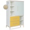 Kleiderschrank 147 cm 1-türig 2 Schubladen NADO Curve Esche mint-sunshine yellow
