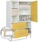 Kleiderschrank 147 cm 1-türig 2 Schubladen NADO Curve Esche sunshine yellow