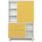 Kleiderschrank 147 cm 1-türig 2 Schubladen NADO Retro Esche sunshine yellow