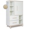 Kleiderschrank 147 cm 1-türig 2 Schubladen NADO Retro Esche white