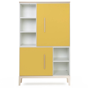 Kleiderschrank 147 cm 2-türig  NADO Curve Esche sunshine yellow