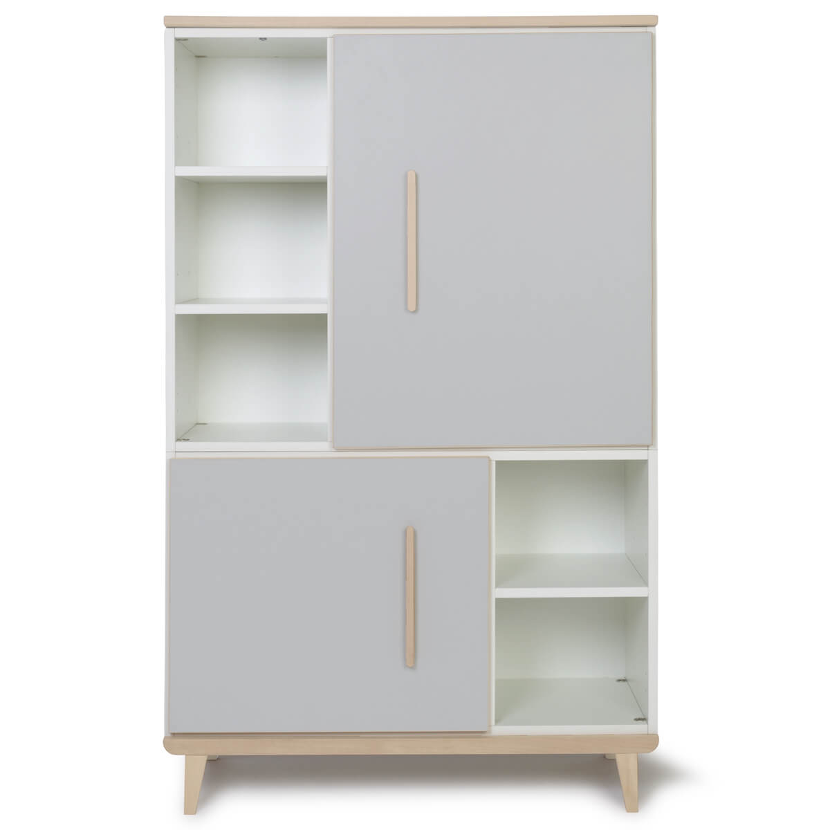 Kleiderschrank 147 cm 2-türig  NADO Retro Esche manhattan grey