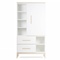 Kleiderschrank 173 cm 1-türig 2 Schubladen NADO Curve Esche white