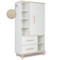 Kleiderschrank 173 cm 1-türig 2 Schubladen NADO Retro Esche white