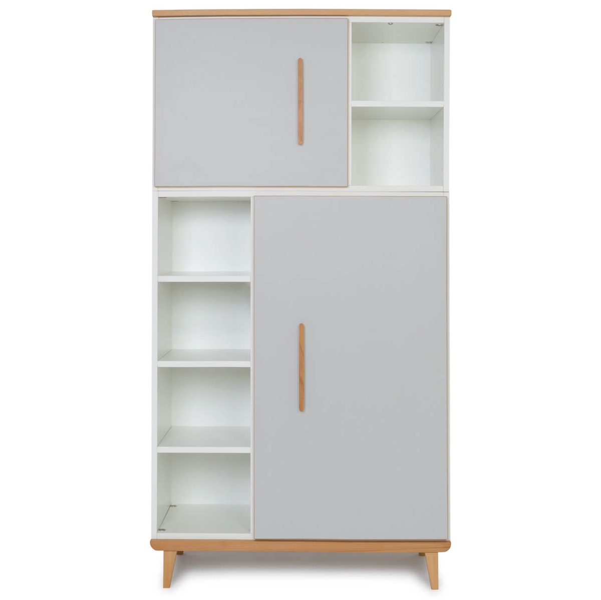 Kleiderschrank 173 cm 2-türig NADO Retro Buche manhattan grey
