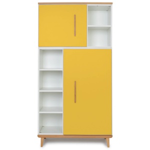 Kleiderschrank 173 cm 2-türig NADO Retro Buche sunshine yellow 