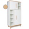 Kleiderschrank 173 cm 2-türig NADO Retro Buche white
