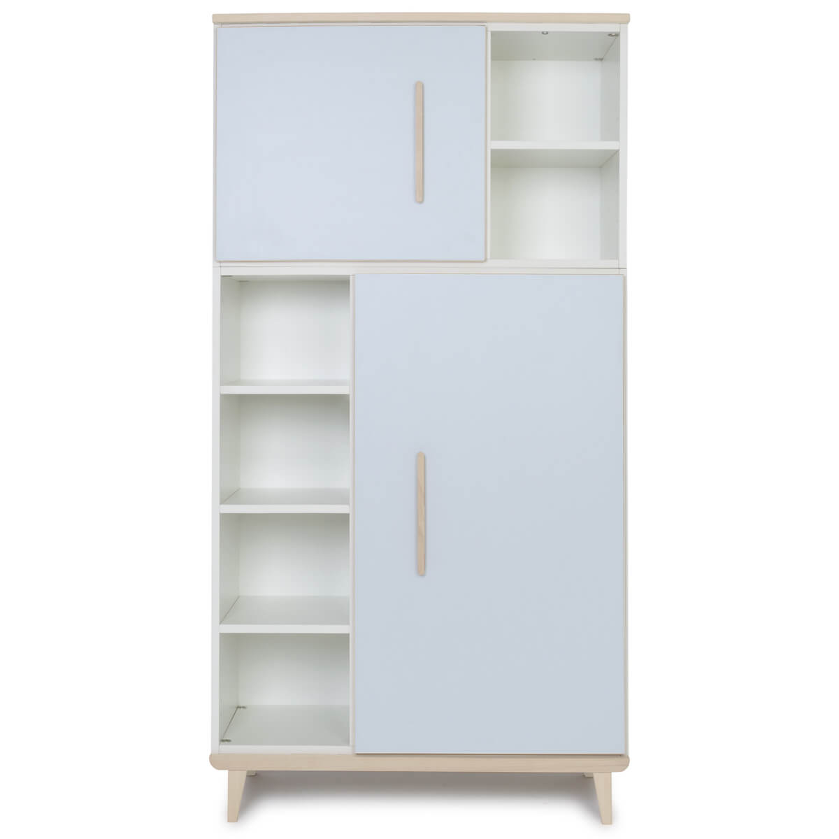 Kleiderschrank 173 cm 2-türig NADO Retro Esche sky blue