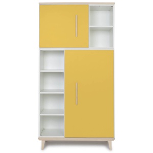 Kleiderschrank 173 cm 2-türig NADO Retro Esche sunshine yellow 