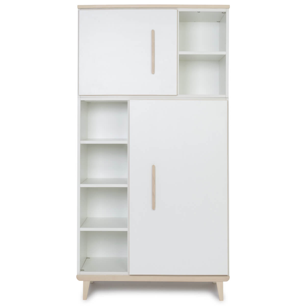 Kleiderschrank 173 cm 2-türig NADO Retro Esche white