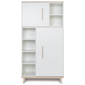 Kleiderschrank 173 cm 2-türig NADO Retro Esche white