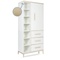 Kleiderschrank 198 cm 1-türig 3 Schubladen NADO Curve Esche white