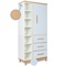Kleiderschrank 198 cm 1-türig 3 Schubladen NADO Retro Buche sky blue