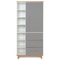 Kleiderschrank 198 cm 1-türig 3 Schubladen NADO Retro Buche slate grey
